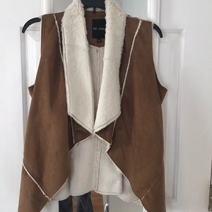 Faux fur vest.